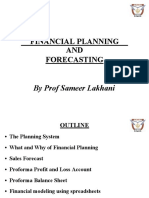 Financial Planning AND Forecasting: by Prof Sameer Lakhani
