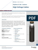 High Voltage Cables: Pipelines & LNG - Onshore
