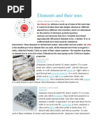 Elements and Their Uses