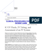 8.3 IV Fluids, IV Tubing, and Assessment of An IV System: Clinical Procedures For Safer Patient Care
