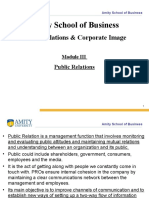 Amity School of Business: Public Relations & Corporate Image