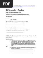 DPA - Model - English: Data Processing Agreement (DPA)