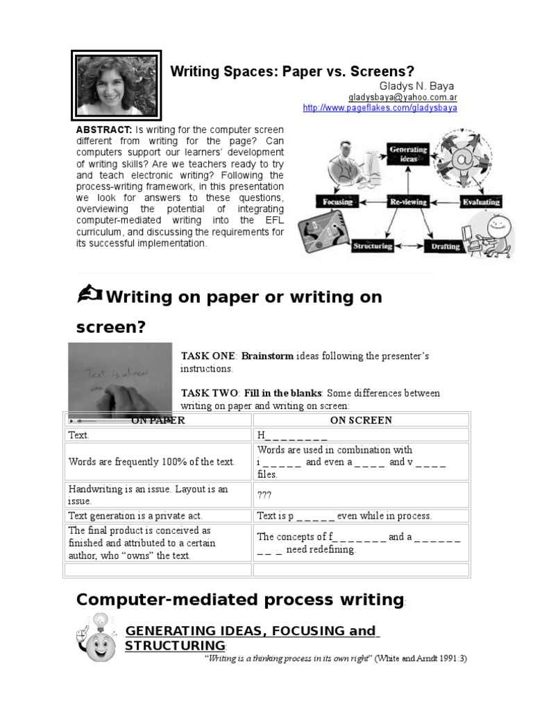 Writing On Paper or Writing On Screen? | PDF | English As A Second Or ...