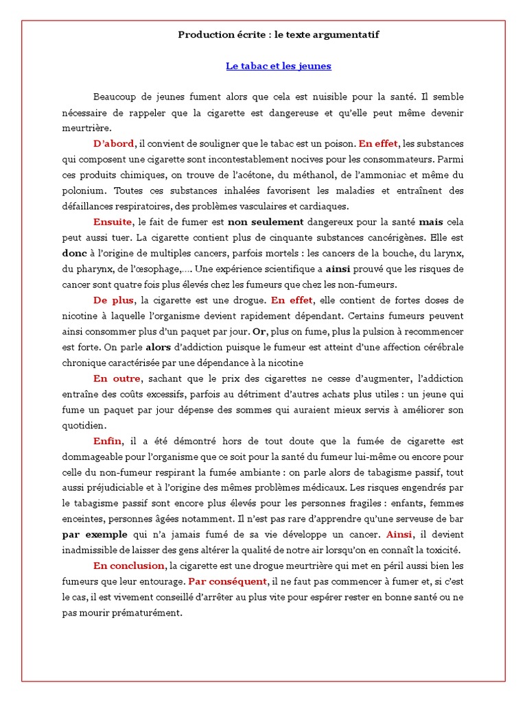 Les dangers du tabac chez les jeunes | PDF | Nicotine | Cigarette