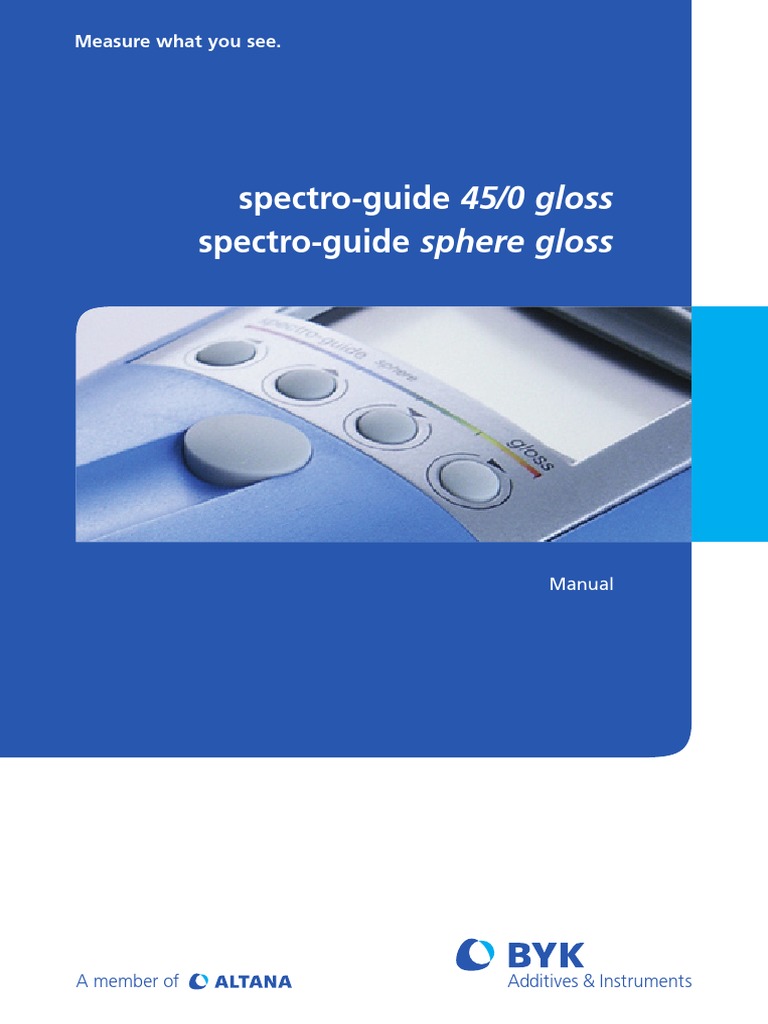 Spectro-Guide Manual 250020858 0902 | PDF | Menu (Computing) | Mean