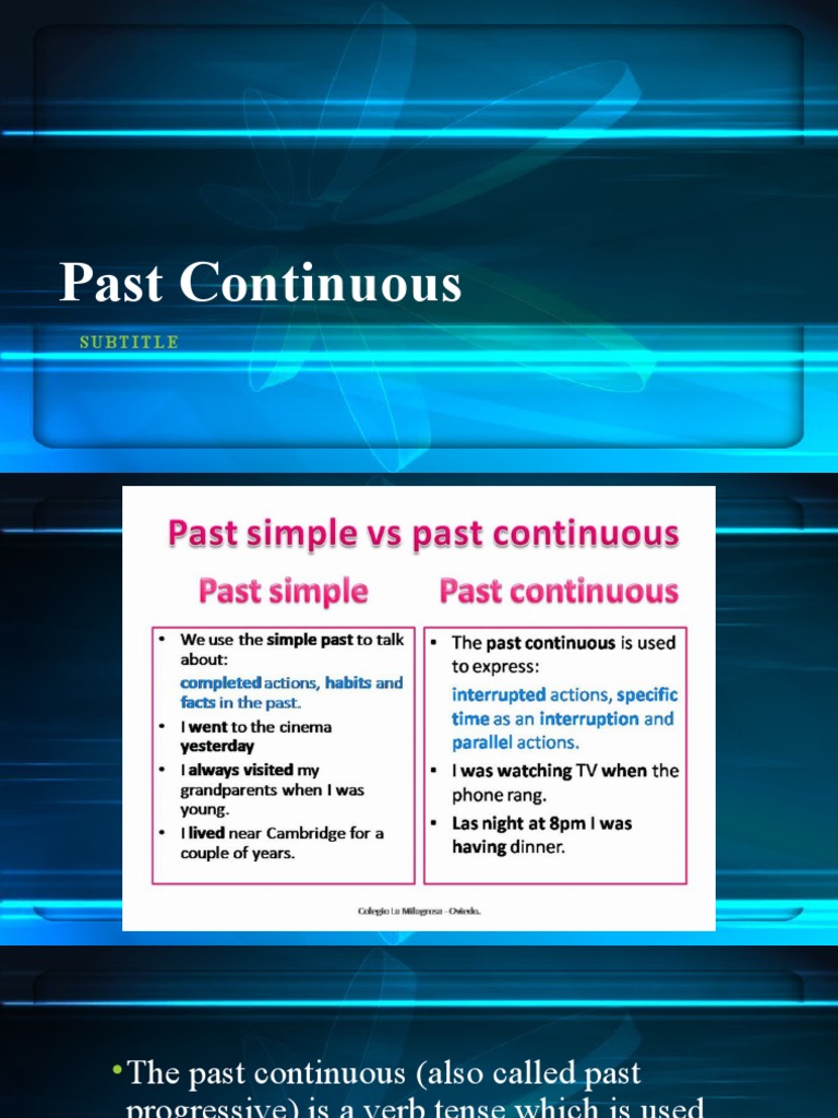 Past Continuous: Interrupted Actions | PDF