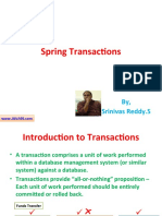 Spring Transactions: By, Srinivas Reddy.S