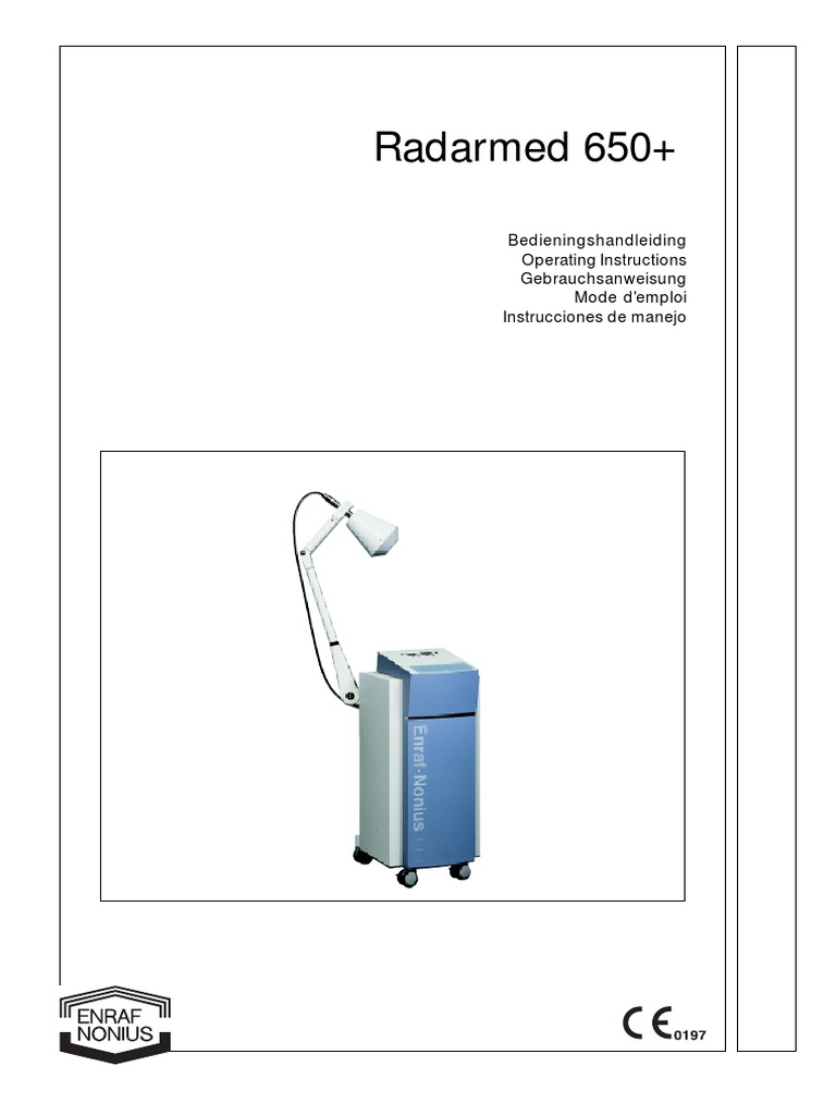 Enraf Nonius Radarmed 650 User Manual PDF PDF