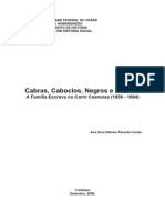 Cabras, Caboclos, Negros e Mulatos. a Família Escrava No Cariri Cearense (1850-1884)