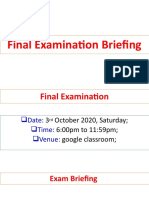 BUS 601-5 Final Exam Briefing (Autosaved)