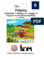 Filipino6 - Q1 - Mod5 - Paggamit NG Panghalip, Pagbibigay Hinuha - Version3