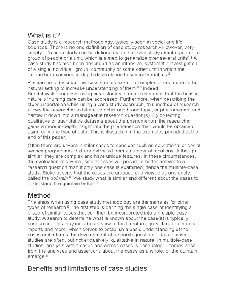 What Is It? PDF Case Study Qualitative Research