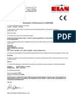 Declaration of Performance N. A/003/2020: Flame Propagation: Dangerous Substances
