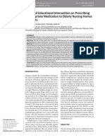 Impact of Educational Intervention On Prescribing Inappropriate Medication To Elderly Nursing Homes Residents