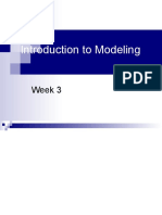 Introduction To Modeling Week 3