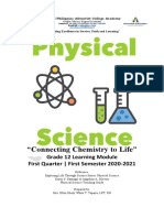 "Connecting Chemistry To Life": Grade 12 Learning Module First Quarter - First Semester 2020-2021