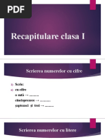 Recapitulare clasa I