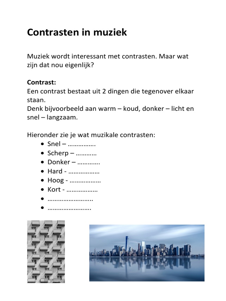 Contrasten in Muziek | PDF
