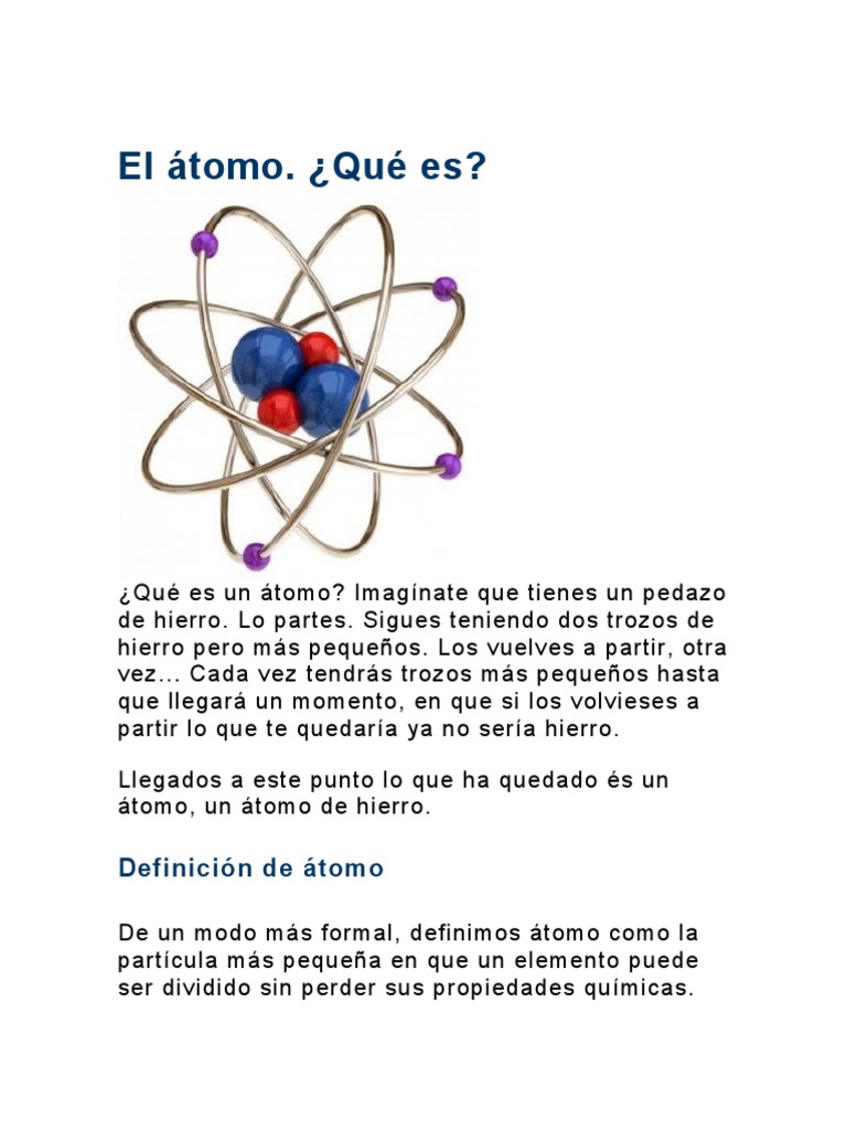 Atomo | PDF | Átomos | Electrón