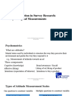 Data Collection in Survey Research: Psychological Measurements