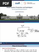 Power System Protection and Switchgear: Current Based Relaying Scheme-V