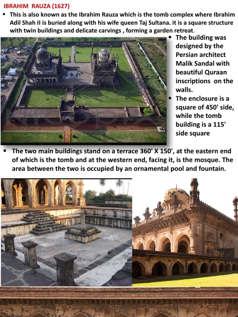 Ibrahim Rauza: Tomb of Ibrahim Adil Shah | PDF | Dome | Architectural ...
