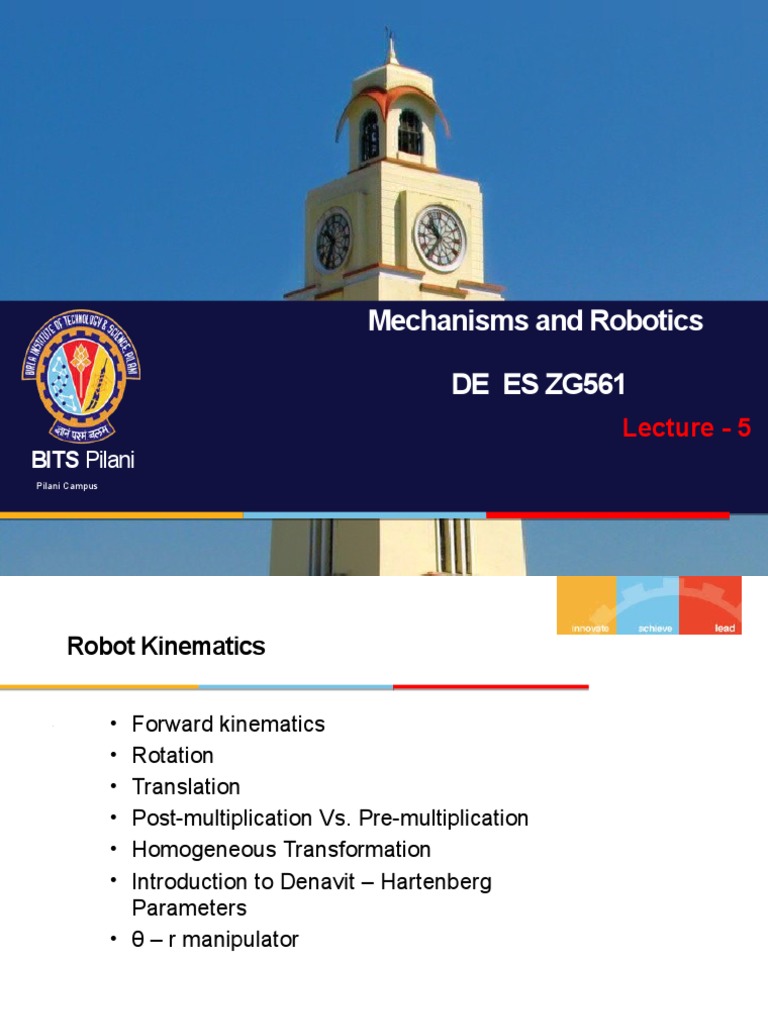 Robot Kinematics and Transformations | PDF | Kinematics | Space