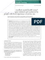 What Makes An Excellent Mental Health Nurse? A Pragmatic Inquiry Initiated and Conducted by People With Lived Experience of Service Use