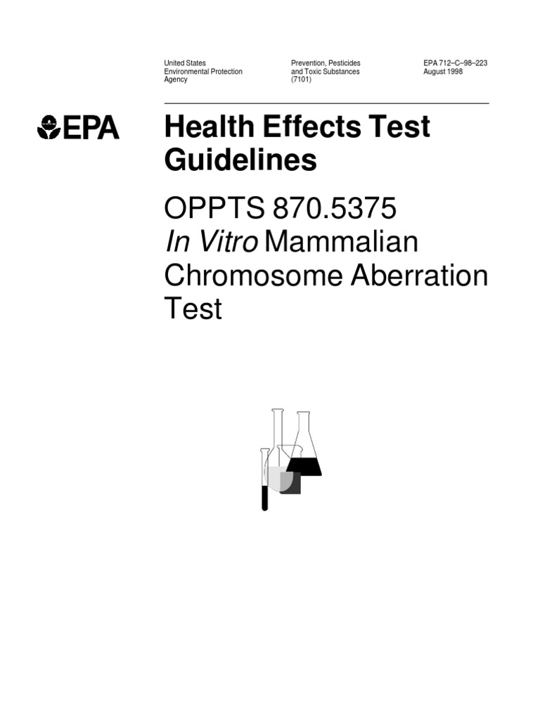 EPA Health Effects Test Guidelines OPPTS 870.5375 in Vitro Mammalian