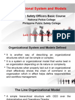 Organizational System and Models PSOBC