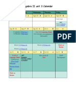 Alg 2 Unit 3 Calendar