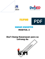 FILIPINO - Iba't Ibang Kasanayan para Sa Letrang Aa