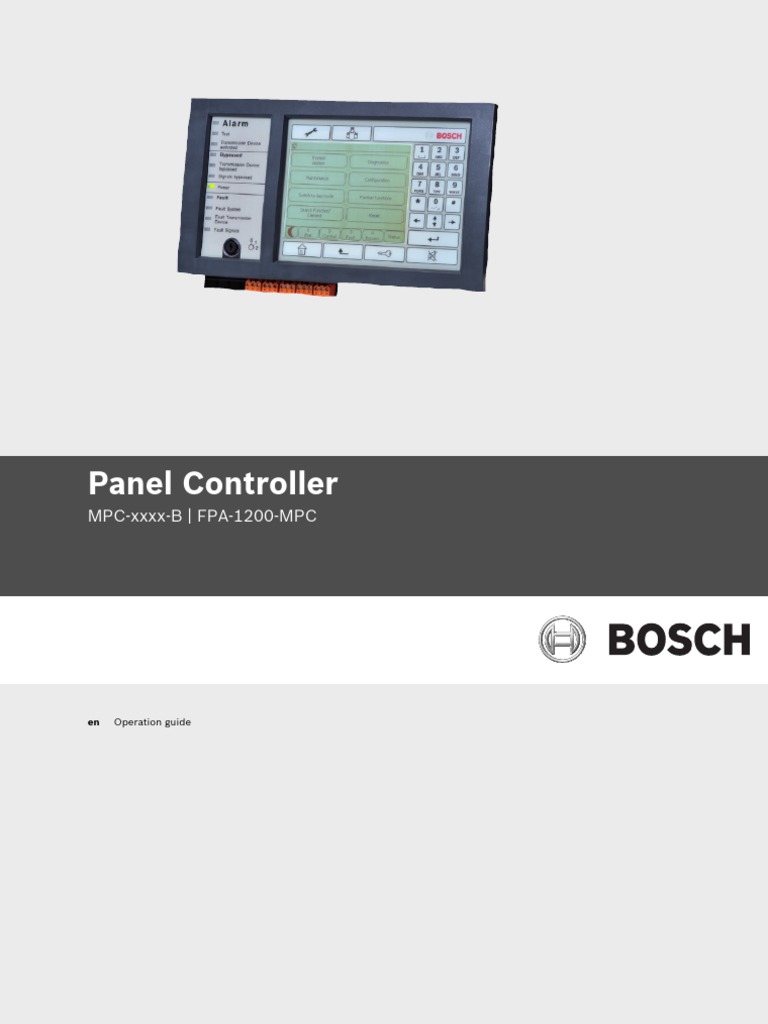 Panel Controller MPC-XXXX-B FPA-1200-MPC. Operation Guide PDF | PDF ...