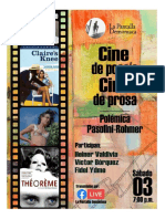 Afiche Sobre Cine de Poesía Cine de Prosa