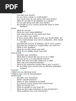 list of topics ielts