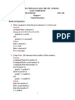 Computer Science Chapter 6-7 Control Structures & Python Functions