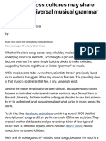 Humans Across Cultures May Share The Same Universal Musical Grammar New Scientist 19