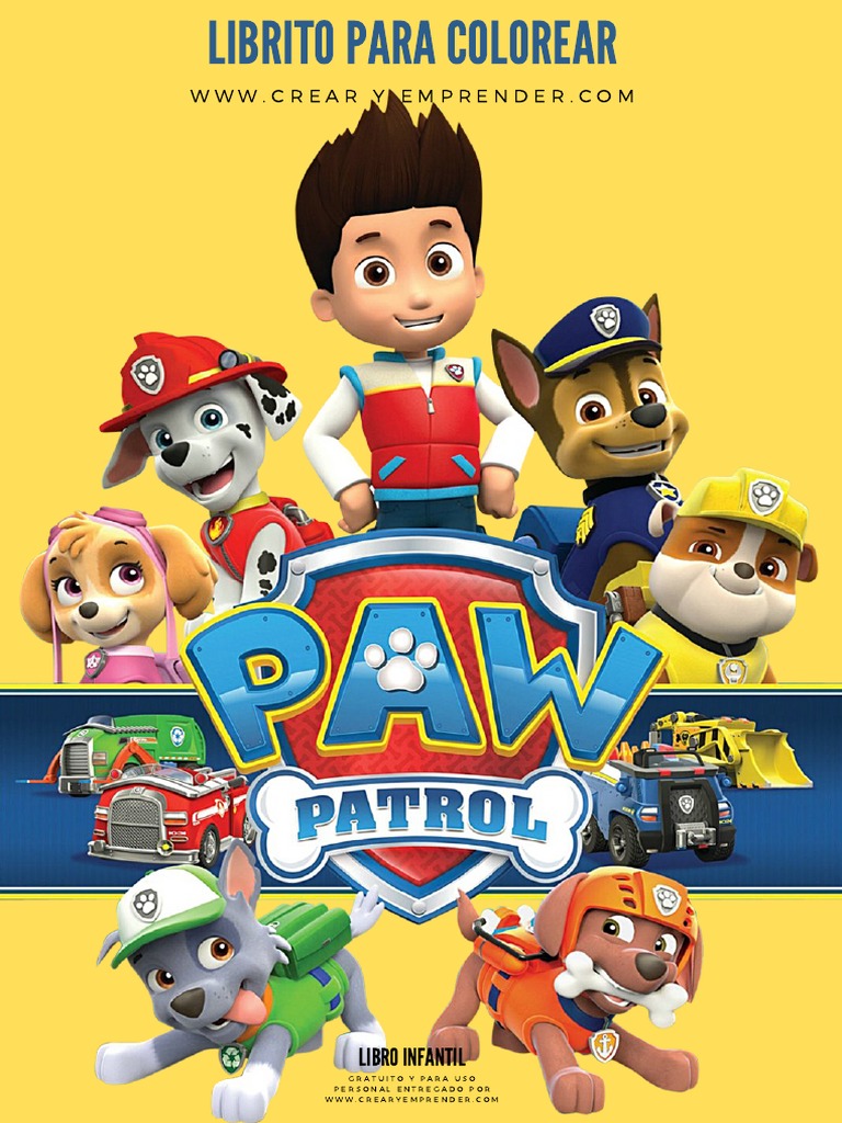 Librito para Colorear Gratis de Paw Patrol | PDF
