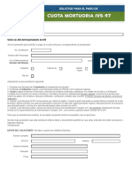 Solicitud de pago de cuota mortuoria por fallecimiento de familiar