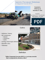 2016 APWA Conference - Roller Compacted Concrete - Pavement Placed Like Asphalt
