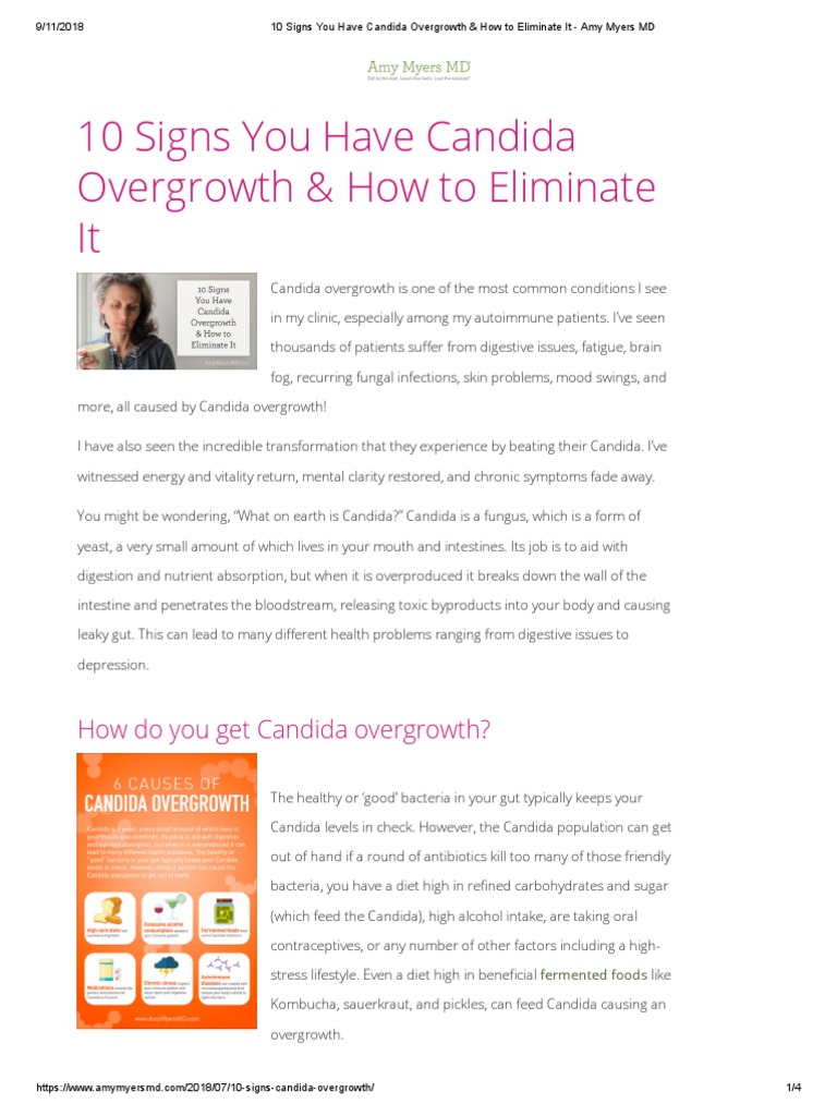 10 Signs You Have Candida Overgrowth & How To Eliminate It - Amy Myers ...
