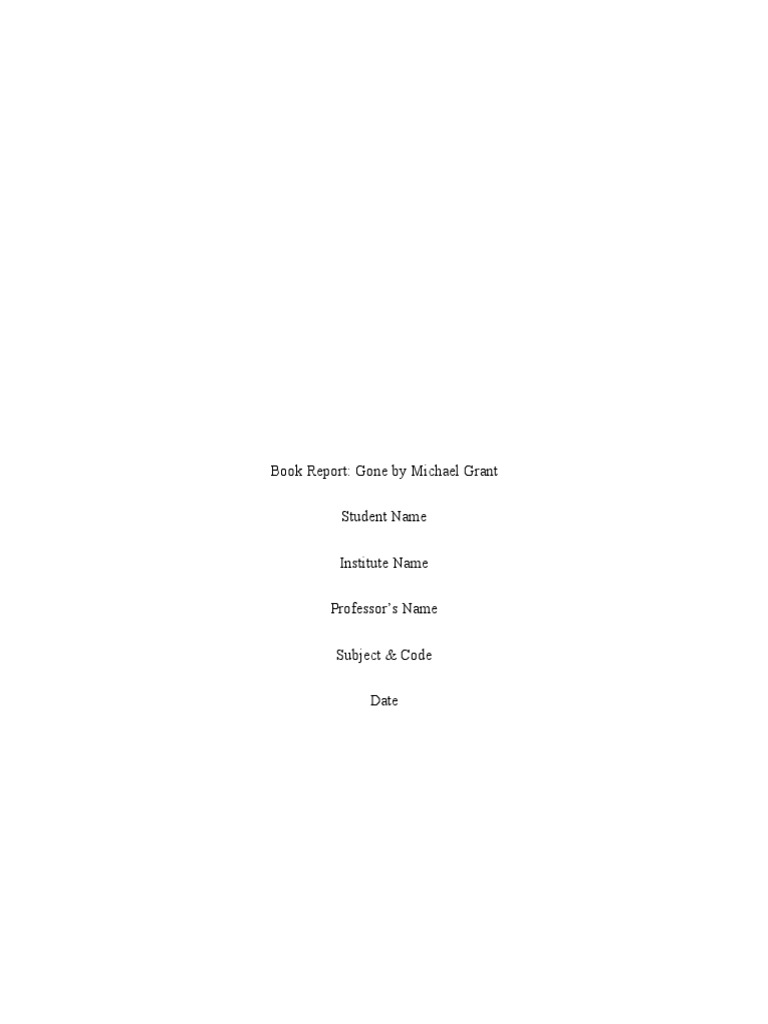 Gone by Michael Grant | PDF | Books