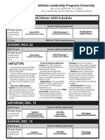 2020 Fall Virtual ALPs University Schedule