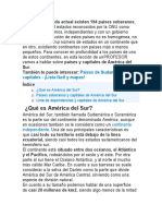 Países y Capitales América Del Sur