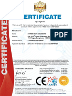 Certificate of Compliance for Laboratory Equipment