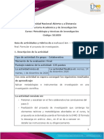 Paso 5 - POA Final. Formular El Proyecto de Investigación PDF