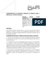 Solicitud de Nulidad de Infraccion