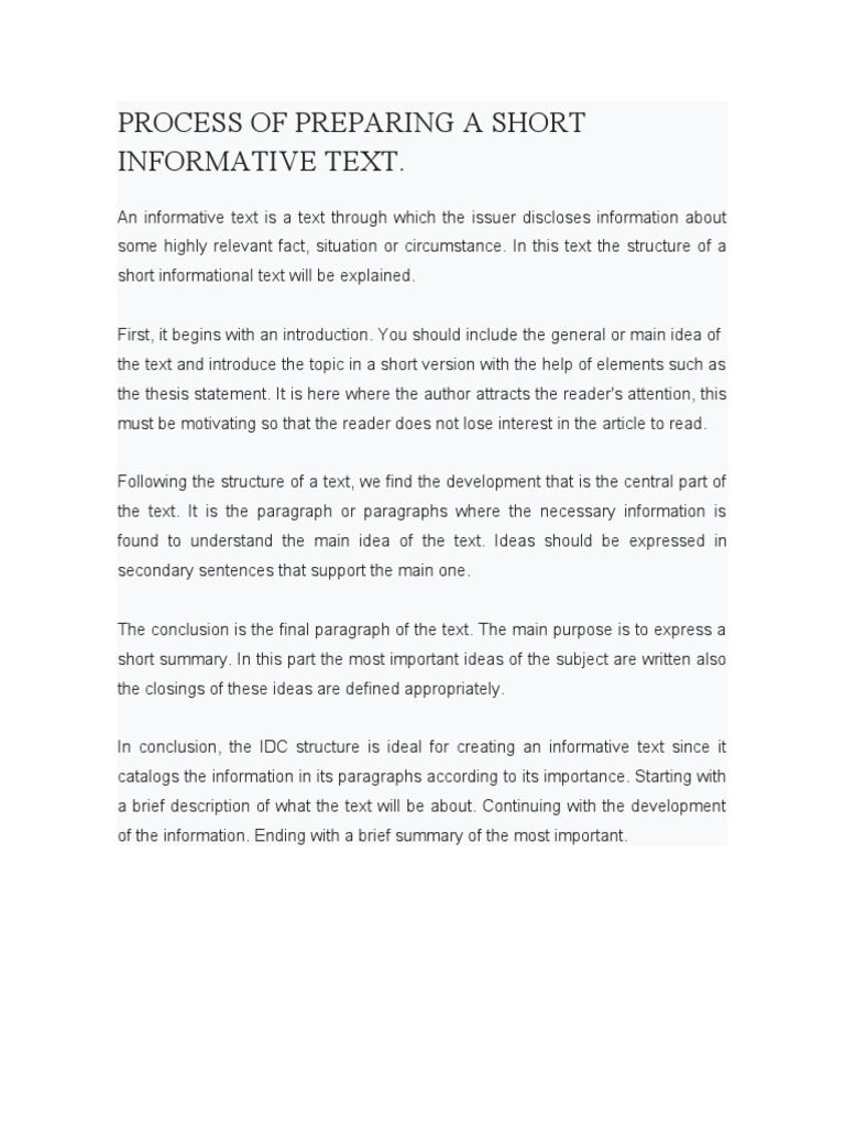 How to Write Informative Texts | PDF