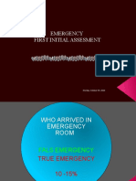 Emergency First Initial Assesment: Monday, October 05, 2020