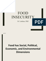 Food Insecurity: M. Larkins, PHD